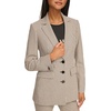 image:imageKarl Lagerfeld Womens Three Button Plaid Fitted BlazerBlack Soft White Multi