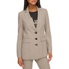 image:imageKarl Lagerfeld Womens Three Button Plaid Fitted BlazerBlack Soft White Multi