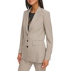 image:imageKarl Lagerfeld Womens Three Button Plaid Fitted BlazerBlack Soft White Multi