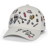 image:imageKarl Lagerfeld Womens Tools of the Trade Print Baseball CapWhite