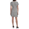 image:imageKarl Lagerfeld Womens Tweed Short Sleeve Round Neck Shift Mini DressBlackSoft White
