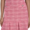 image:imageKarl Lagerfeld Womens Tweed Short Sleeve Round Neck Shift Mini DressHot PinkSoft White