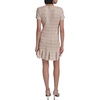 image:imageKarl Lagerfeld Womens Tweed Short Sleeve Round Neck Shift Mini DressTaupeSoft White