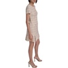 image:imageKarl Lagerfeld Womens Tweed Short Sleeve Round Neck Shift Mini DressTaupeSoft White