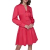 image:imageKarl Lagerfeld Womens V Neck Long Sleeve Mini a Line DressTeaberry