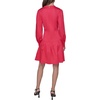image:imageKarl Lagerfeld Womens V Neck Long Sleeve Mini a Line DressTeaberry