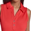 image:imageKarl Lagerfeld Womens VNeck Polo Dress Mixed Media Collared Neck Rosette Buttons DressApple Red