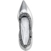 image:imageKarl Lagerfeld Womens Vinette Pointed Toe Ballet Flat with LogoSilver