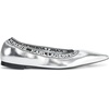 image:imageKarl Lagerfeld Womens Vinette Pointed Toe Ballet Flat with LogoSilver