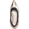 image:imageKarl Lagerfeld Womens Vinette Pointed Toe Ballet Flat with LogoWhite Gold
