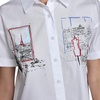 image:imageKarl Lagerfeld Womens Whimsical Paris Scene BlouseWhite