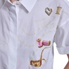 image:imageKarl Lagerfeld Womens Whimsical Sewing Scenes BlouseWhite