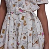 image:imageKarl Lagerfeld Womens Whimsical Short Sleeve Midi Dress with Front TieSoft White Multi