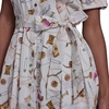 image:imageKarl Lagerfeld Womens Whimsical Short Sleeve Midi Dress with Front TieSoft White Multi