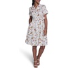 image:imageKarl Lagerfeld Womens Whimsical Short Sleeve Midi Dress with Front TieSoft White Multi