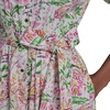 image:imageKarl Lagerfeld Womens Whimsical Short Sleeve Midi Dress with Front TieSoft WhitePink Carnation Multi