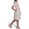 image:imageKarl Lagerfeld Womens Whimsical Short Sleeve Midi Dress with Front TieSoft WhitePink Carnation Multi