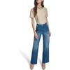 image:imageKarl Lagerfeld Womens Wide Leg Wide Pocket Super Stretch JeanSteel Blue