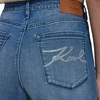 image:imageKarl Lagerfeld Womens Wide Leg Wide Pocket Super Stretch JeanSteel Blue