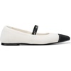 image:imageKarl Lagerfeld Womens Zailey Mary Jane Ballet FlatCreamBlack