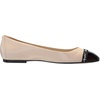 image:imageKarl Lagerfeld Womens Zayne Square Toe Ballet FlatNudeBlack