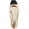 image:imageKarl Lagerfeld Womens Zayne Square Toe Ballet FlatWhite GoldBlack