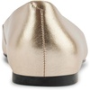 image:imageKarl Lagerfeld Womens Zayne Square Toe Ballet FlatWhite GoldBlack