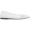 image:imageKarl Lagerfeld Womens Zundro Ballet Flat with Flower DetailsBright White