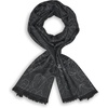 image:imageKARL LAGERFELD Womens Camilla Flower Metallic PashminaBlack