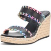 image:imageKARL LAGERFELD Womens Carcel Double Strap Espadrille Wedge SandalBlack