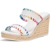 image:imageKARL LAGERFELD Womens Carcel Double Strap Espadrille Wedge SandalBright White