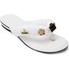 image:imageKARL LAGERFELD Womens Ceejay Thong Flip Flop With PinsBright White
