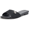 image:imageKARL LAGERFELD Womens Celin Floral Flat Sandal With Flower PinBlack