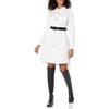 image:imageKARL LAGERFELD Womens Logo Button Detail Poplin DressWhiteGold