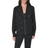 image:imageKARL LAGERFELD Womens Long Sleeve Athleisure Printed Zip Up JacketBlackBlack