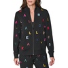 image:imageKARL LAGERFELD Womens Long Sleeve Athleisure Printed Zip Up JacketBlackMulti