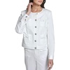 image:imageKARL LAGERFELD Womens Long Sleeve Bow Pocket JacketSoft White