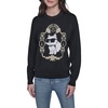image:imageKARL LAGERFELD Womens Long Sleeve Crew Neck Choupette Baroque SweaterBlack