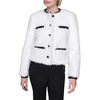 image:imageKARL LAGERFELD Womens Long Sleeve Crew Neck Faux Shearling Jacket With PocketsSoft White