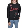 image:imageKARL LAGERFELD Womens Long Sleeve Crew Neck Lamour Tattoo SweaterBlack