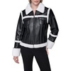image:imageKARL LAGERFELD Womens Long Sleeve Faux Leather Open Collar JacketBlack