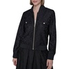 image:imageKARL LAGERFELD Womens Long Sleeve Lace Scuba Bomber With Crewneck Zipper Front JacketBlack