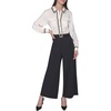 image:imageKARL LAGERFELD Womens Long Sleeve Scuba Crepe JumpsuitBirchBlack