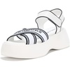 image:imageKARL LAGERFELD Womens Meddi Strappy Platform Sandal With LogoBright White