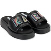 image:imageKARL LAGERFELD Womens Opal Embellished Platform SandalBlackWhite