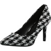 image:imageKARL LAGERFELD Womens Royale Tweed Pointed Toe Dress Pump BlackWhite 7