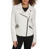 image:imageKARL LAGERFELD Womens Tweed Moto Jacket With Logo PinsWhiteMulti