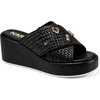 image:imageKARL LAGERFELD womens Caleigh Atelier Wedge Sandal With PinsBlack