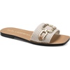 image:imageKARL LAGERFELD womens Marzella Flat Sandal With Chain DetailsCream