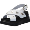 image:imageKARL LAGERFELD womens Tilda Criss Cross Wedge Sandal With PinsBright White